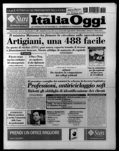 Italia oggi : quotidiano di economia finanza e politica